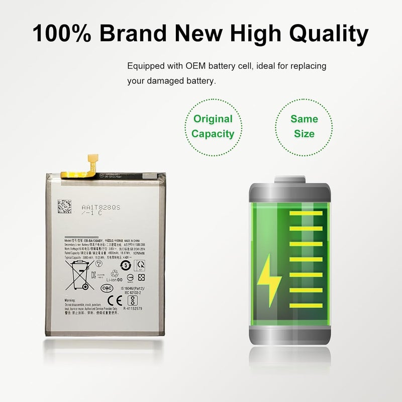 MAXSHARKS New Upgraded Battery for Galaxy A13 5G, EB-BA136ABY Replacement Battery Compatible with Samsung Galaxy A13 5G, with Repair Tools & Instruction - Image 3
